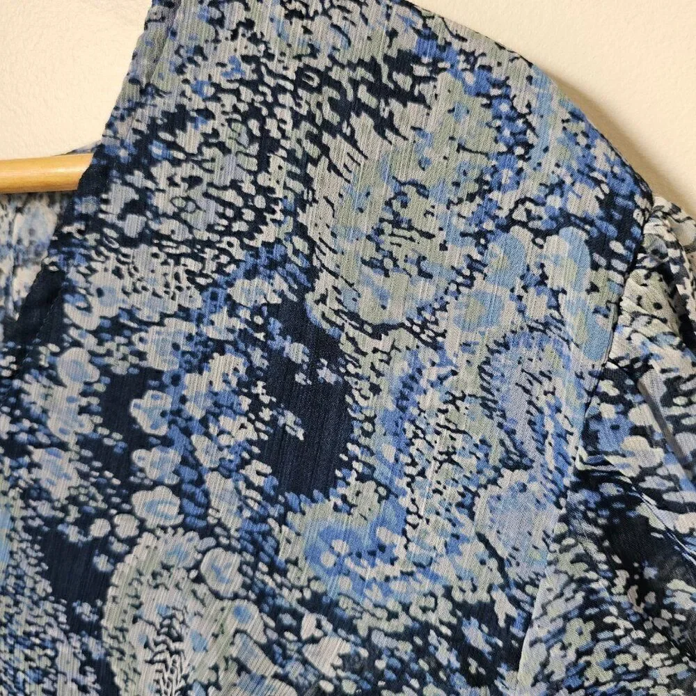 EUC JOIE PRINTED HIGH LOW MAXI DRESS V NECK LONGSLEEVES SIZE XXL